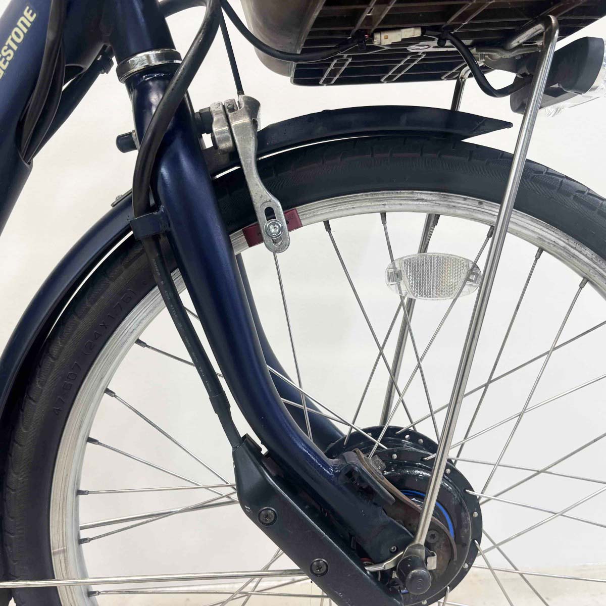 中古電動自転車 ブリヂストン フロンティア ラクット ネイビー 24インチ YK024