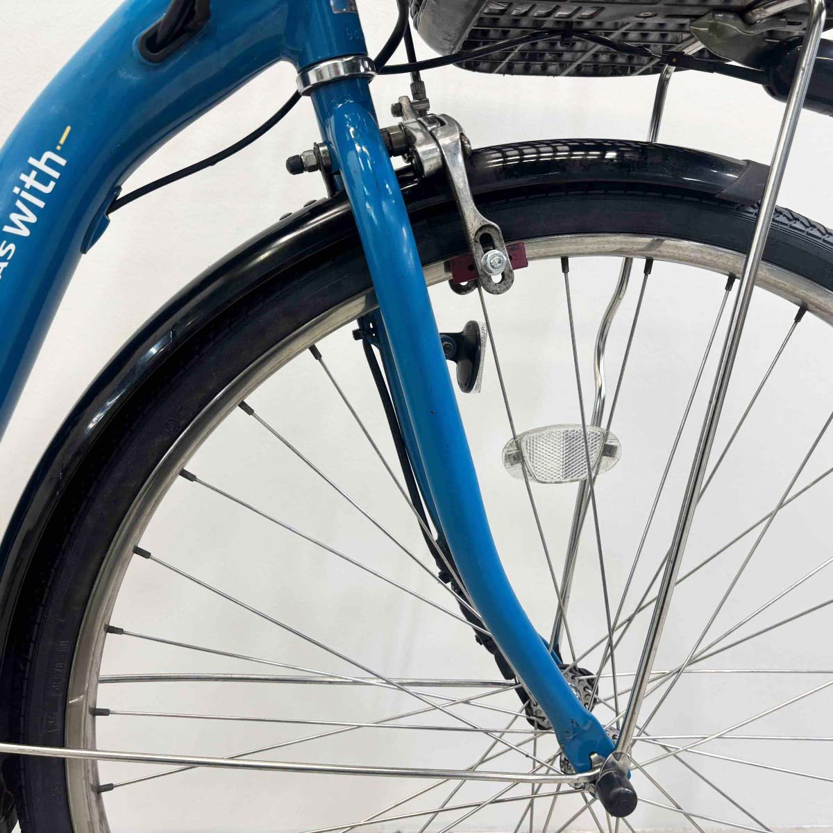 中古電動自転車 ヤマハ PAS ウィズ ブルー 26インチ YK025