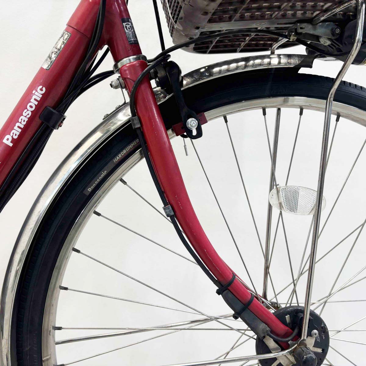 中古電動自転車 パナソニック ビビDX レッド 26インチ YK034