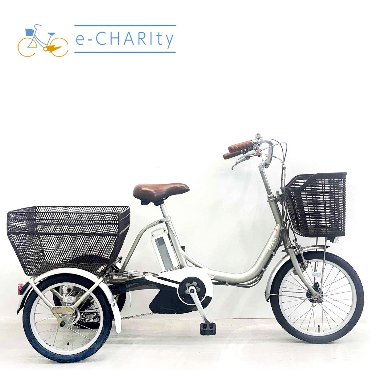 中古電動自転車 ヤマハ PAS ワゴン ゴールド 18×16インチ YK041