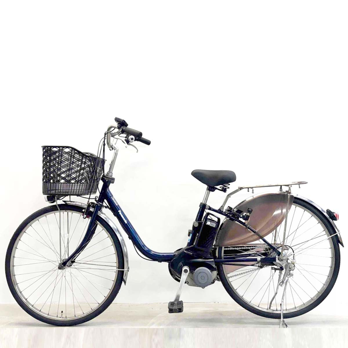 中古電動自転車 パナソニック ビビDX ブルー 26インチ YK043