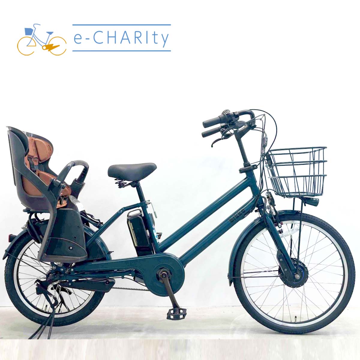中古電動自転車 ブリヂストン ビッケグリ グリーン 24×20インチ YK045