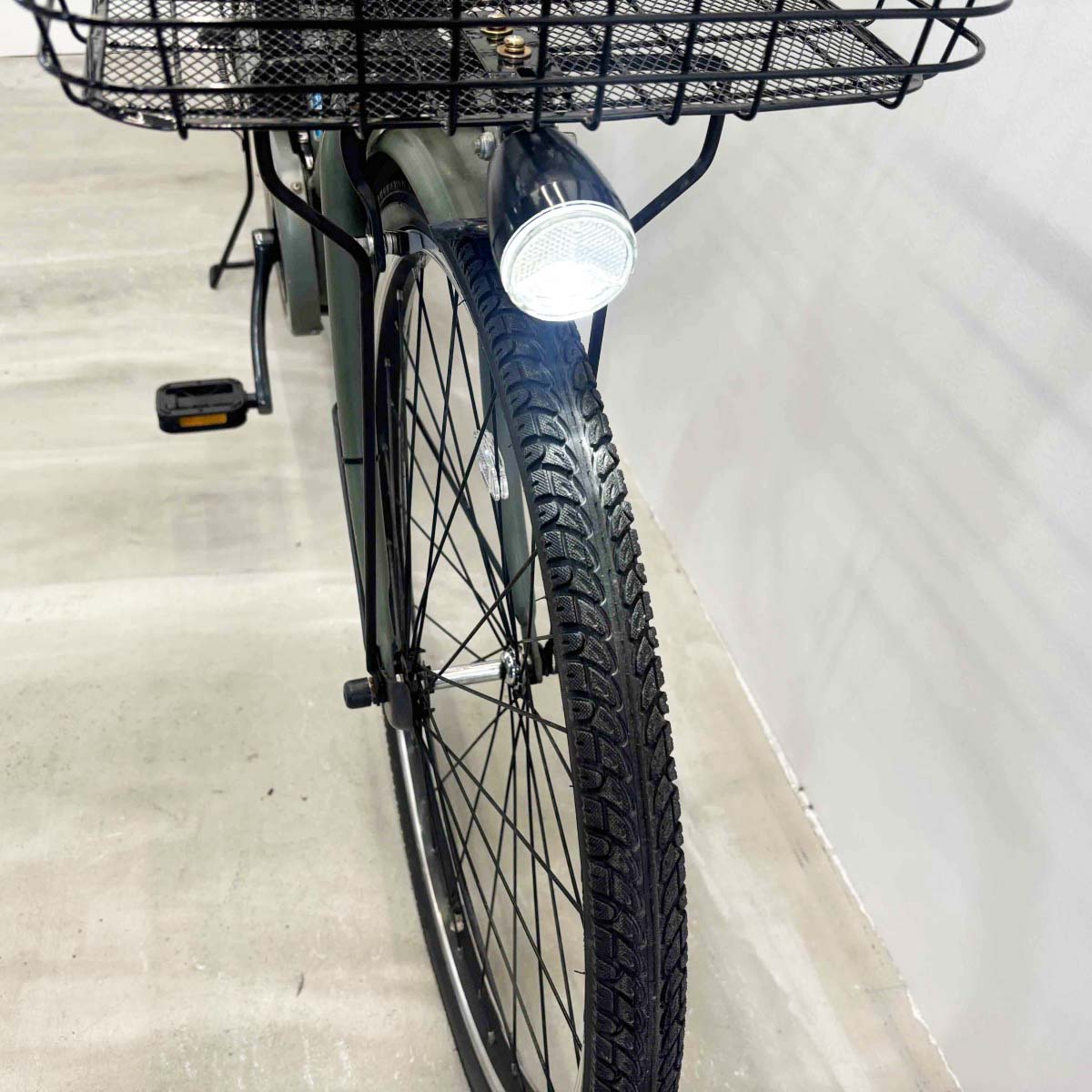 中古電動自転車 パナソニック ティモS カーキ 26インチ YK046