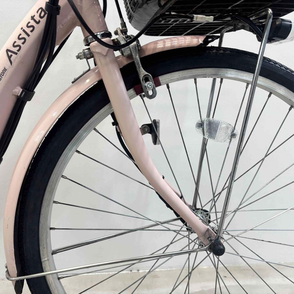 中古電動自転車 ブリヂストン アシスタ ファイン ピンク 24インチ YK049