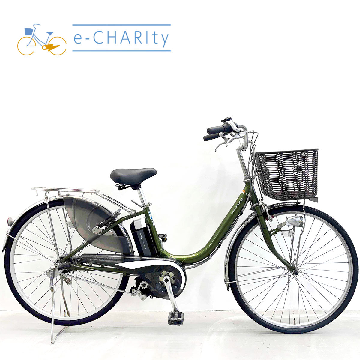 中古電動自転車 ヤマハ PAS ナチュラT グリーン 26インチ YK058