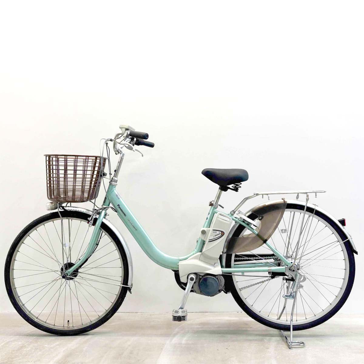 中古電動自転車 パナソニック ビビライトU グリーン 26インチ YK068