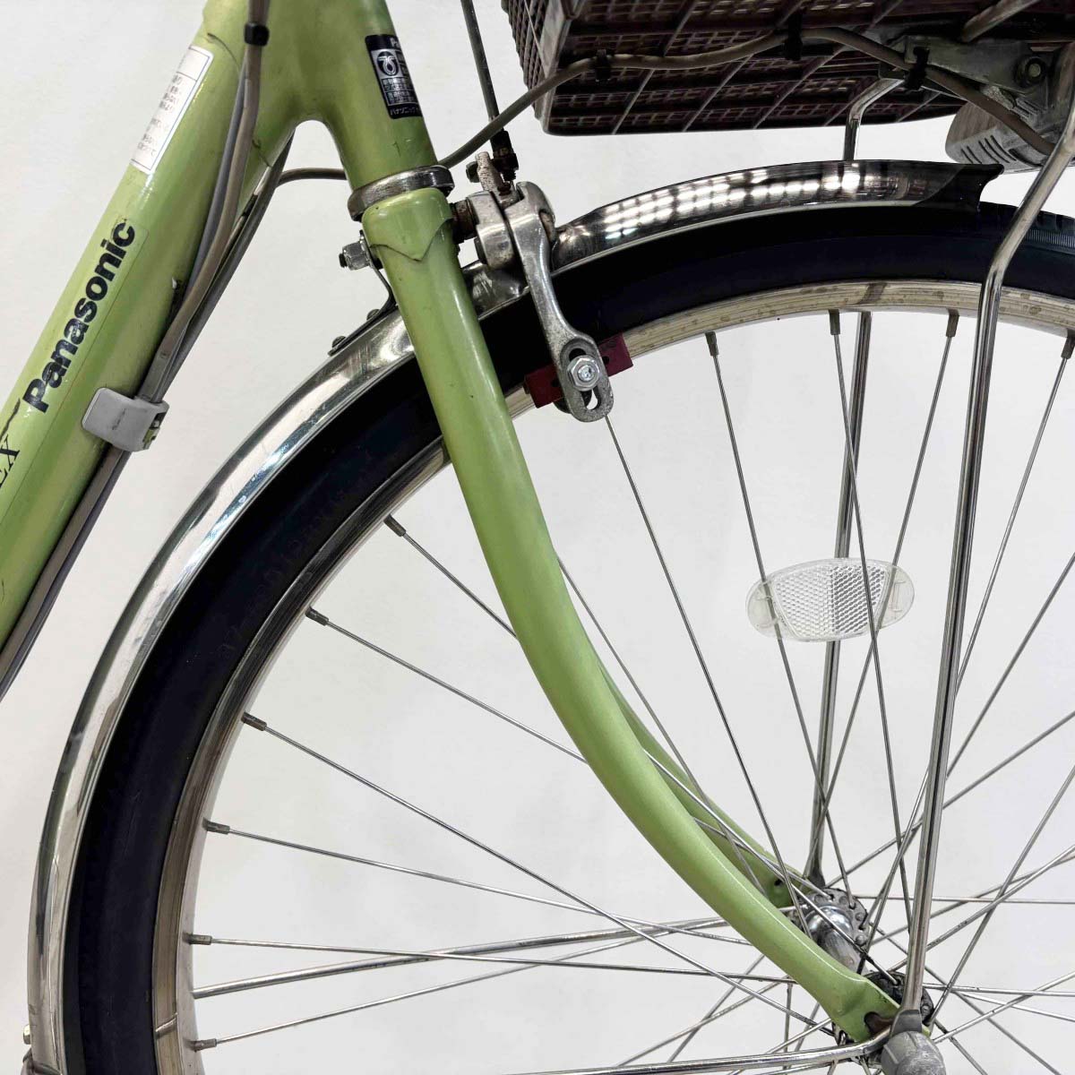 中古電動自転車 新品バッテリー パナソニック ビビEX グリーン 26インチ YK069