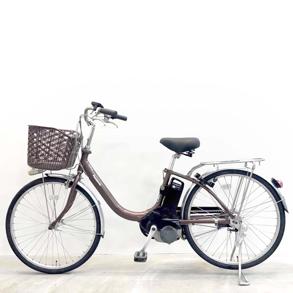 中古電動自転車 パナソニック ビビ ライトU ブラウン 24インチ YK077