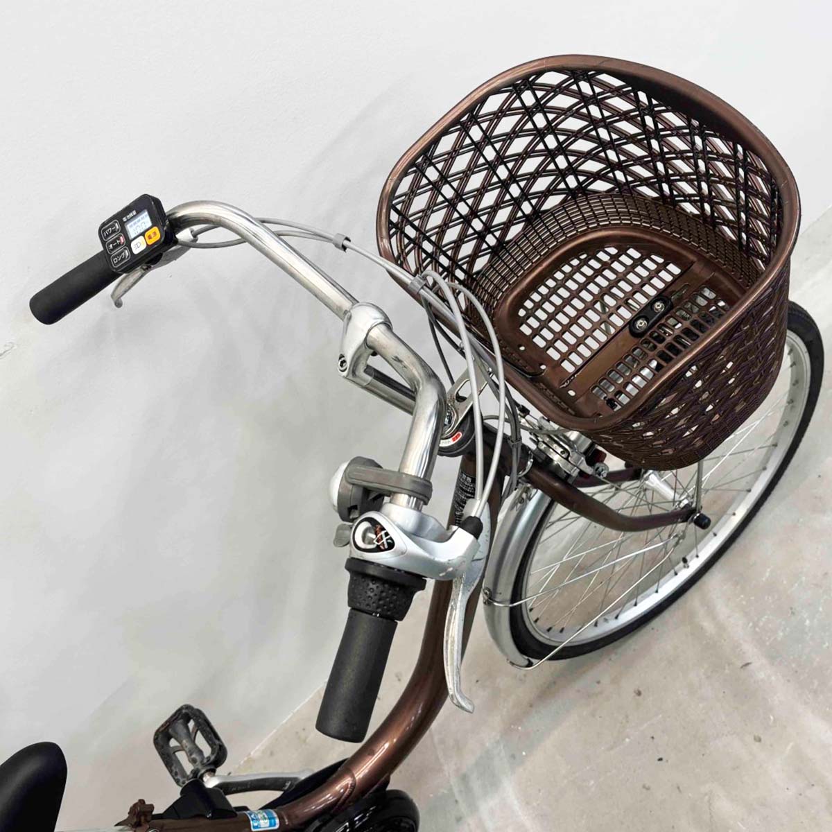 中古電動自転車 パナソニック ビビ ライトU ブラウン 24インチ YK077