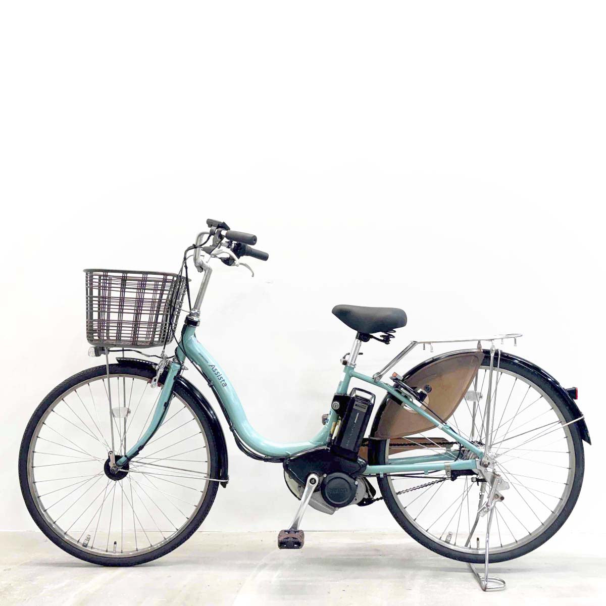 中古電動自転車 ブリヂストン アシスタDX グリーン 26インチ YK079