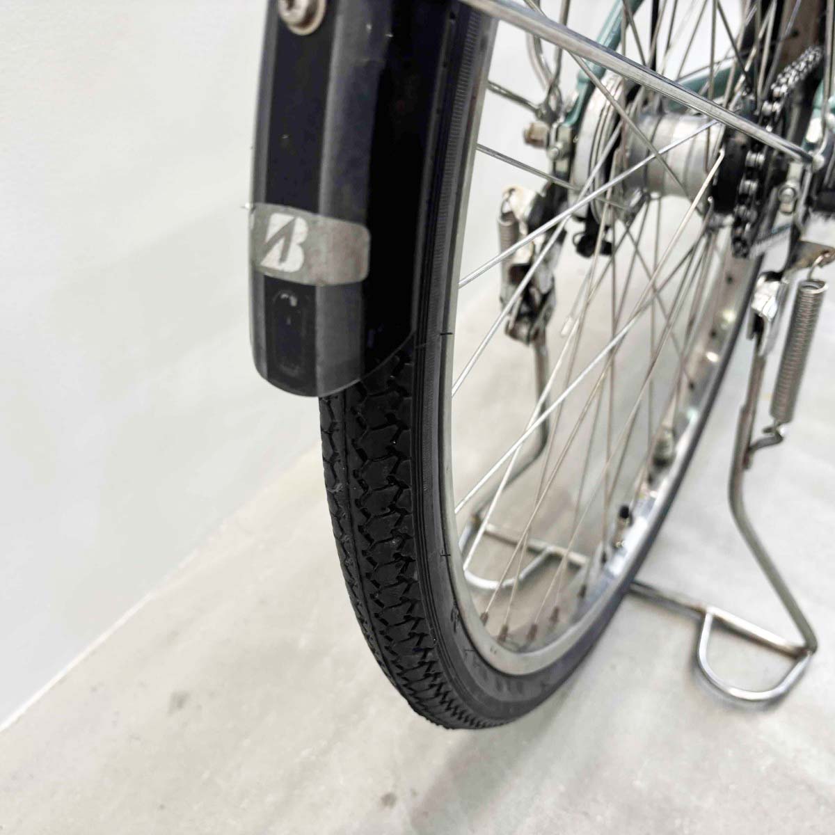 中古電動自転車 ブリヂストン アシスタDX グリーン 26インチ YK079