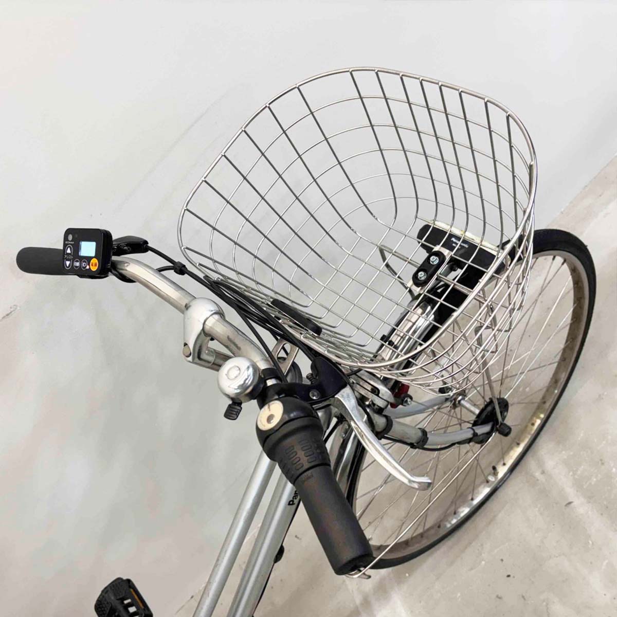 中古電動自転車 パナソニック ビビEXシティ シルバー 27インチ YK082