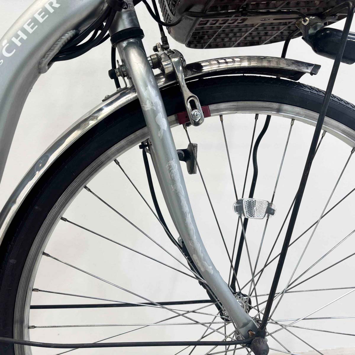中古電動自転車 ヤマハ PAS チア シルバー 26インチ YK083