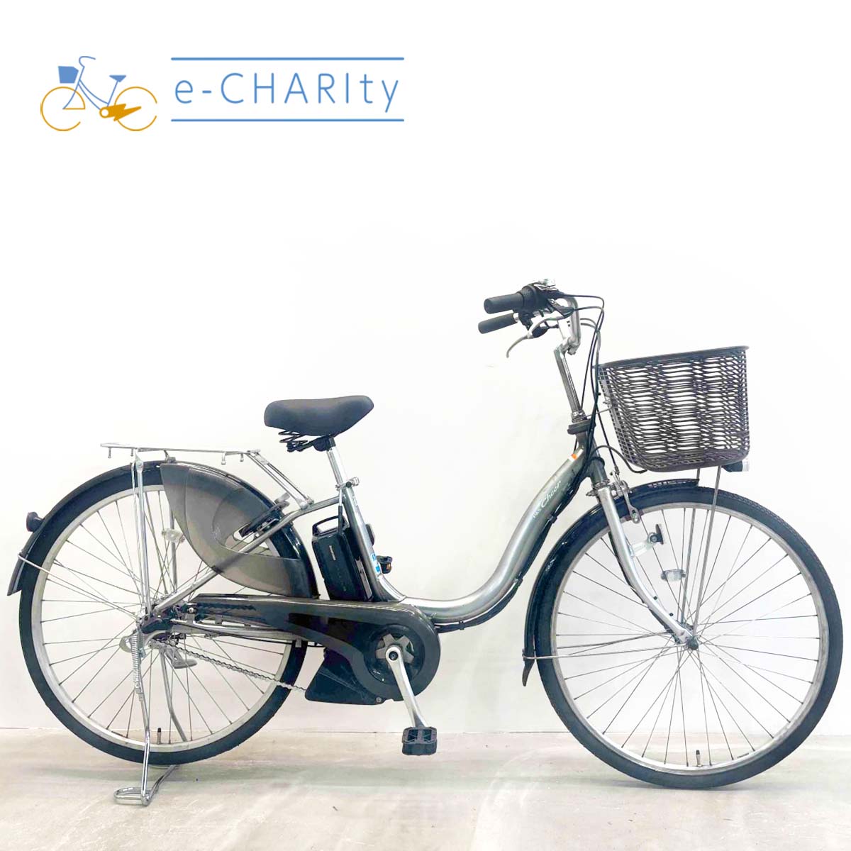 中古電動自転車 ヤマハ PAS チア シルバー 26インチ YK089