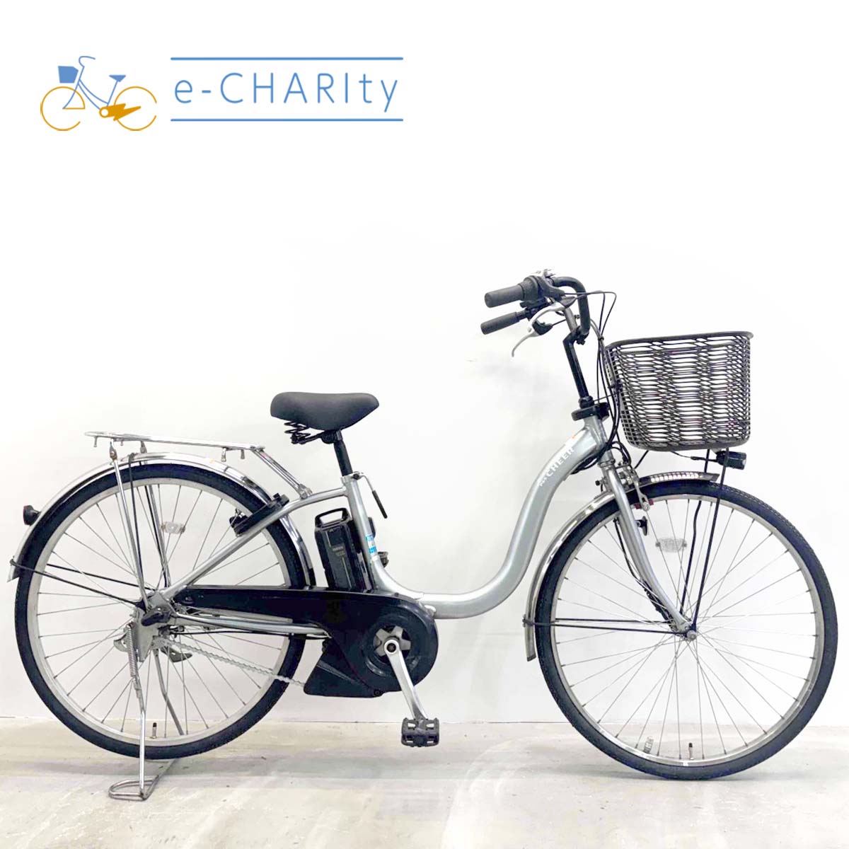 中古電動自転車 ヤマハ PAS チア シルバー 26インチ YK090
