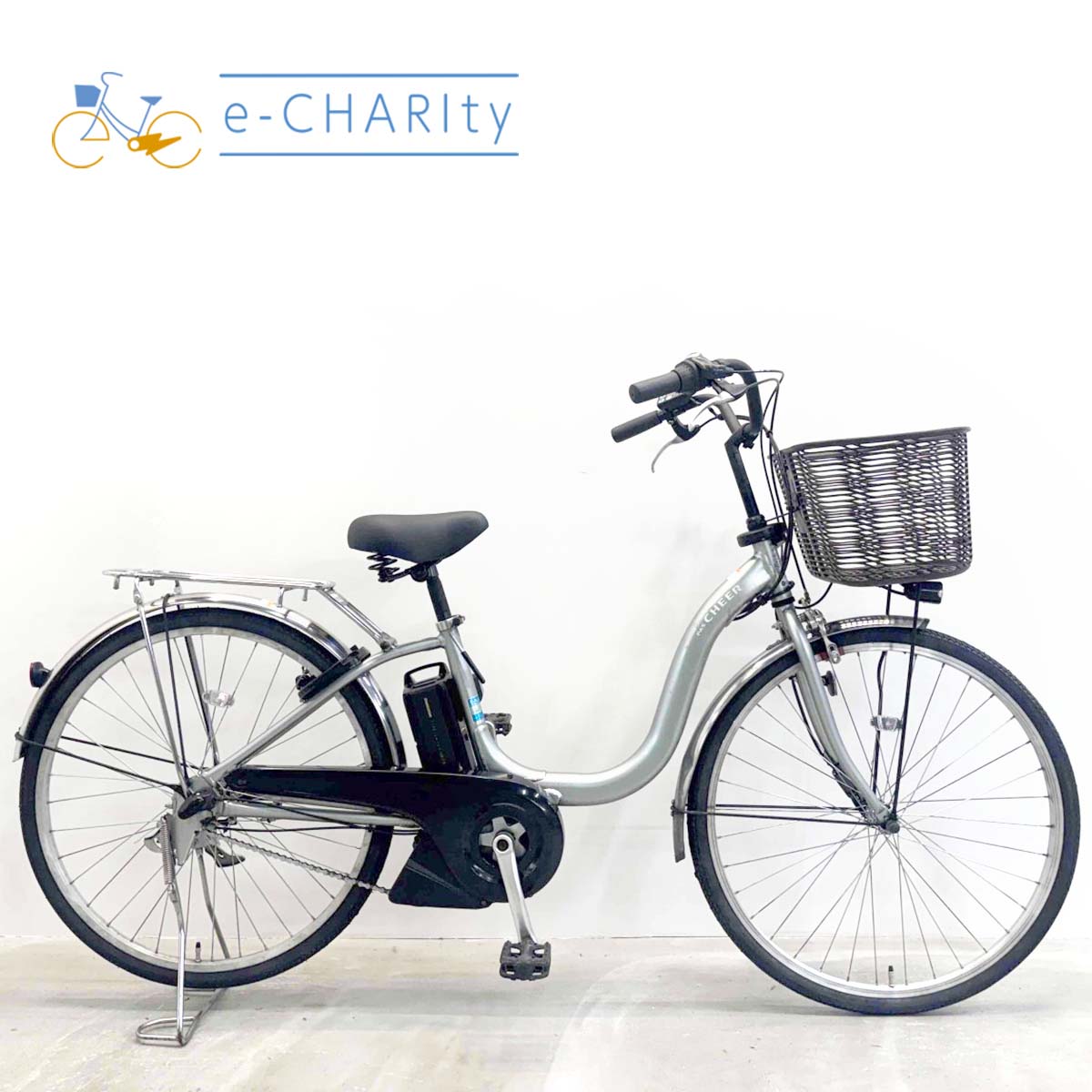 中古電動自転車 ヤマハ PAS チア シルバー 26インチ YK091