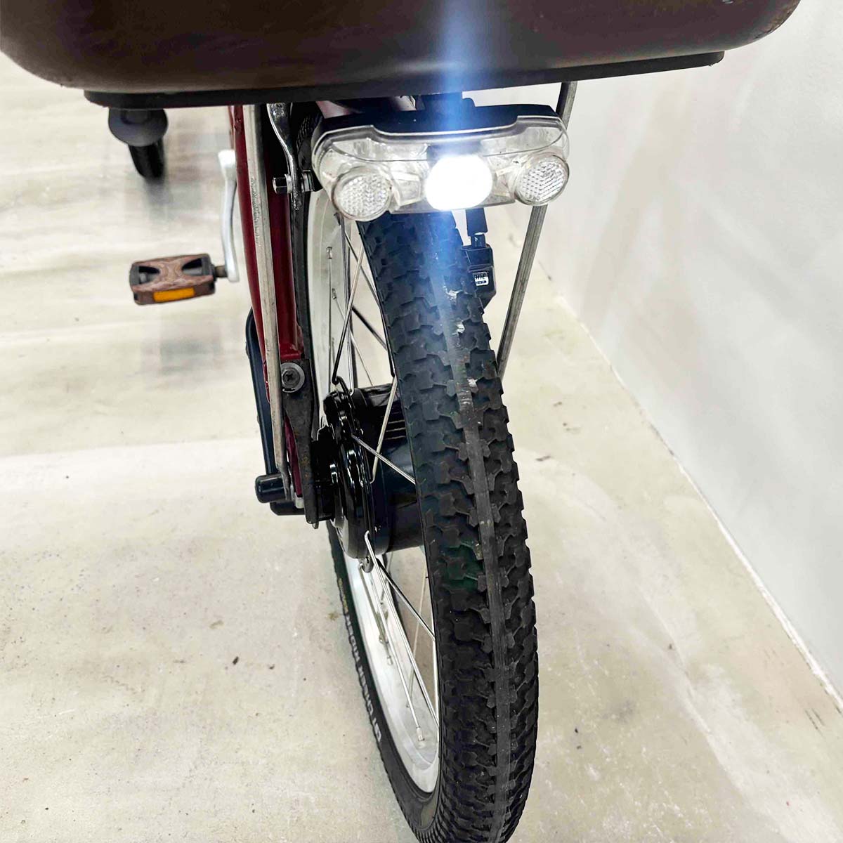 中古電動自転車 ブリヂストン ラクットワゴン レッド 20×16インチ YK098
