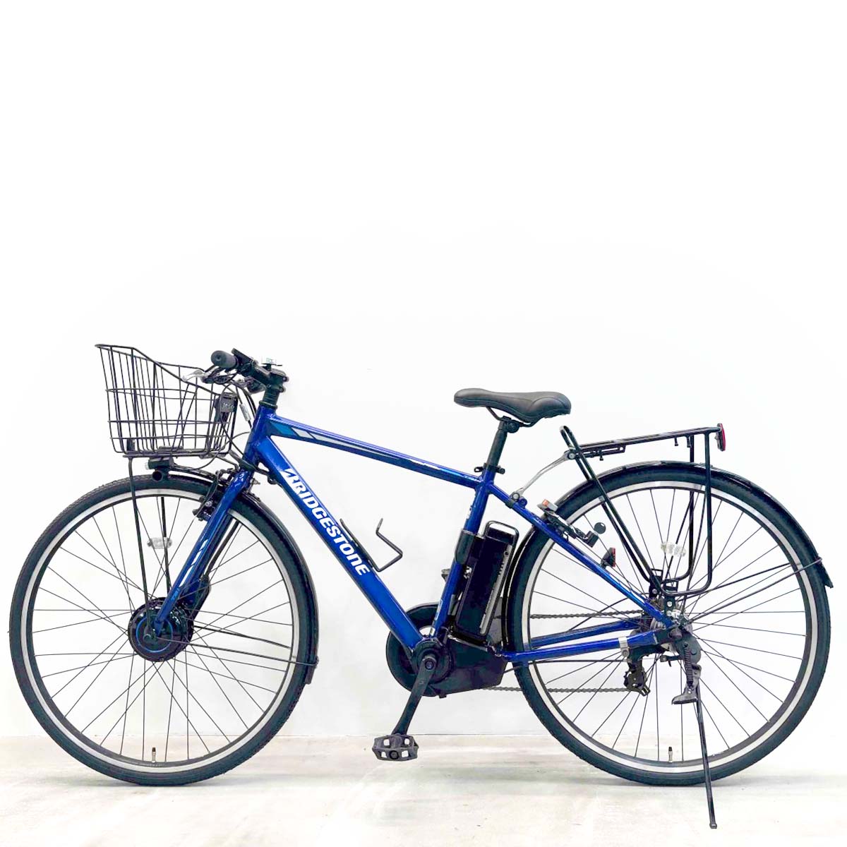 中古電動自転車 ブリヂストン TB1e ブルー 27インチ YL005