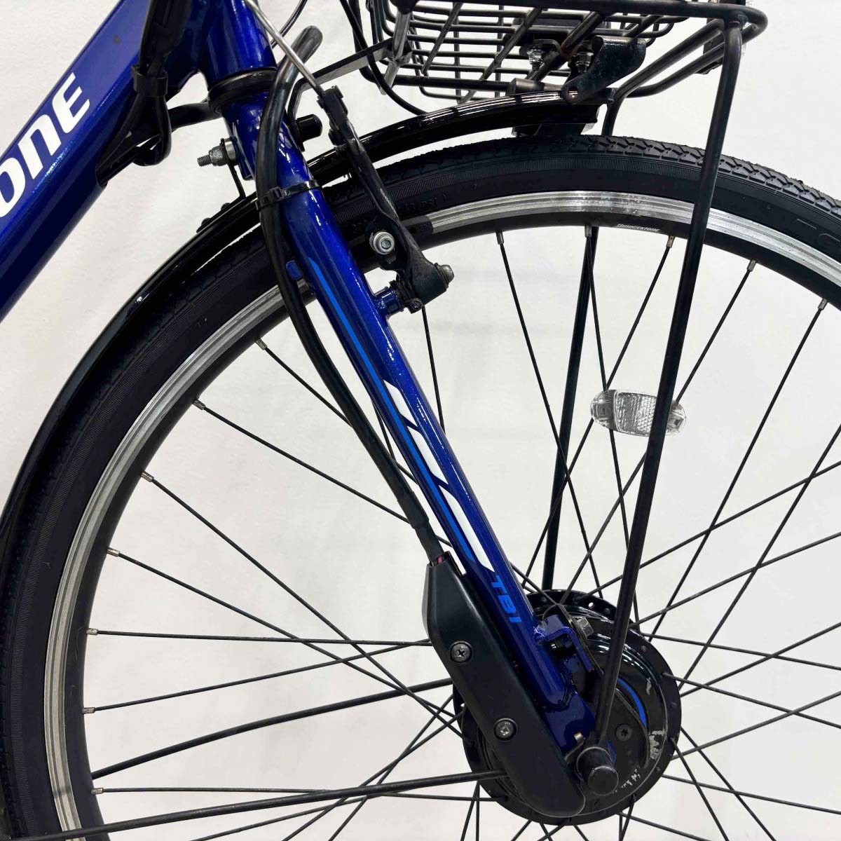 中古電動自転車 ブリヂストン TB1e ブルー 27インチ YL005