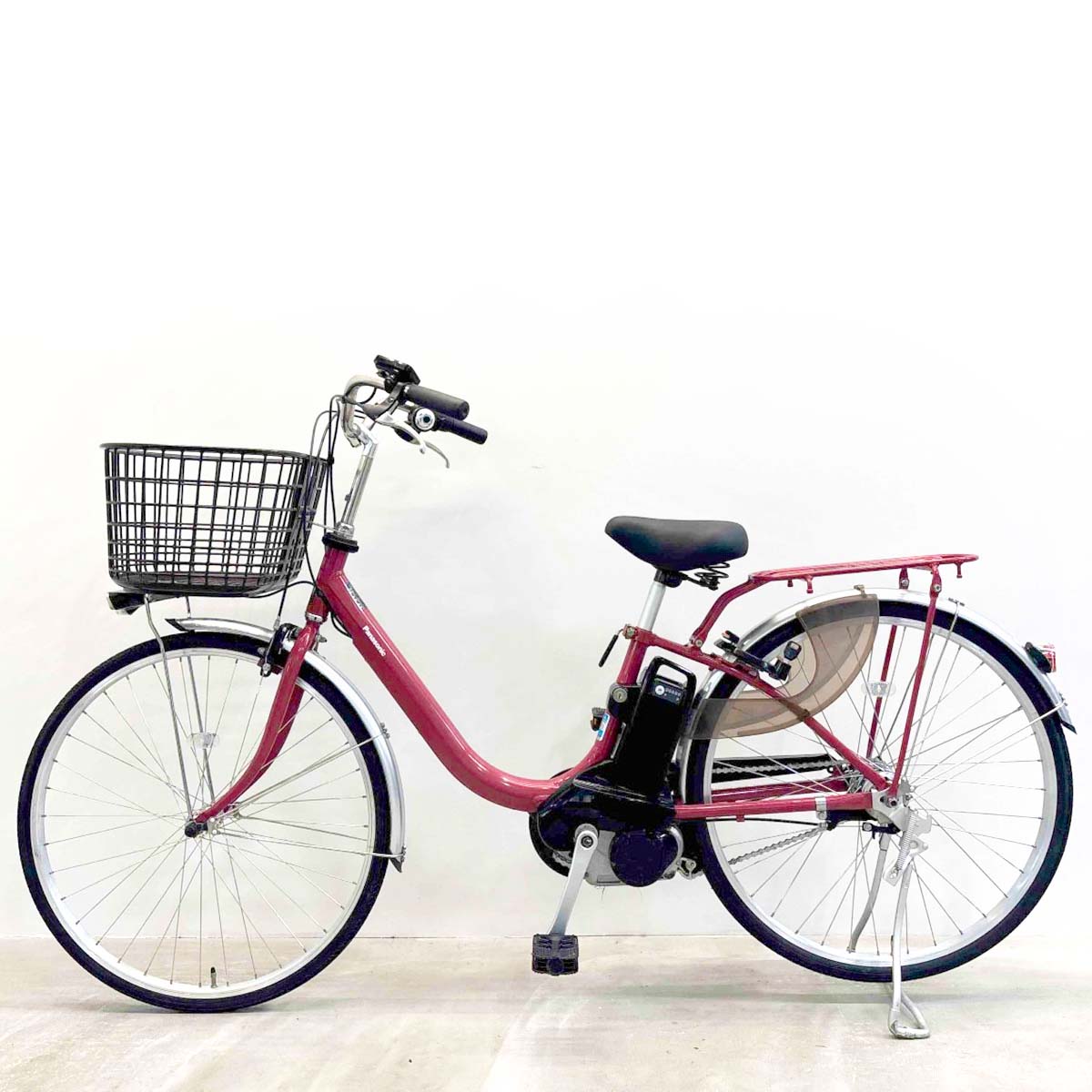 中古電動自転車 パナソニック ビビL レッド 26インチ YL007