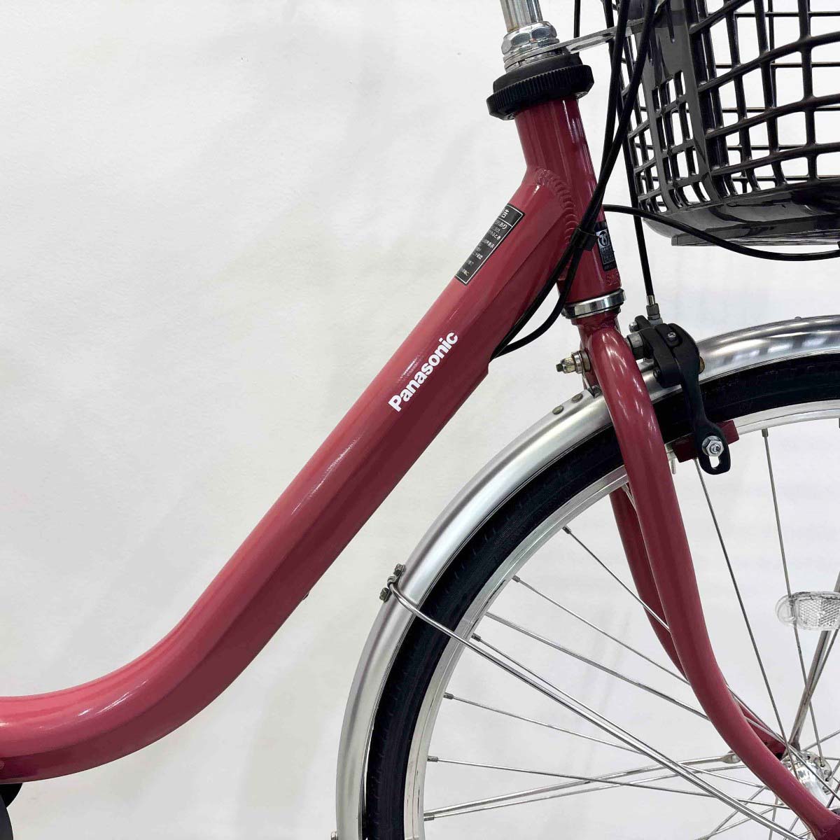 中古電動自転車 パナソニック ビビL レッド 26インチ YL007