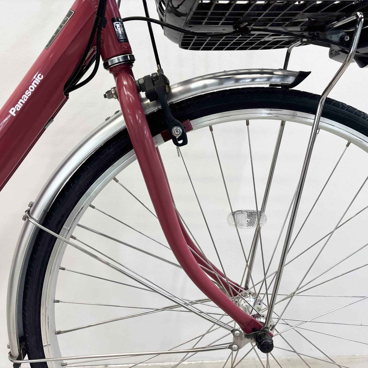 中古電動自転車 パナソニック ビビL レッド 26インチ YL007