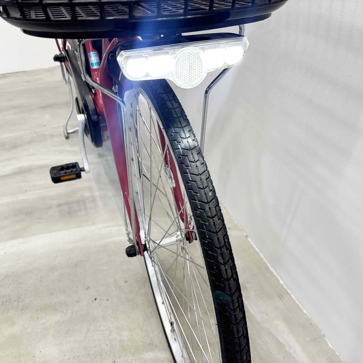 中古電動自転車 パナソニック ビビL レッド 26インチ YL007
