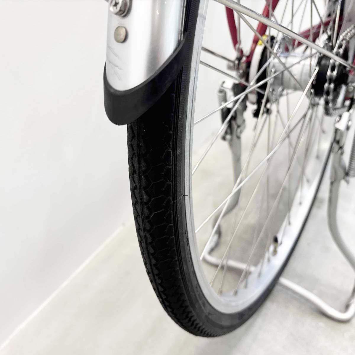 中古電動自転車 パナソニック ビビL レッド 26インチ YL007