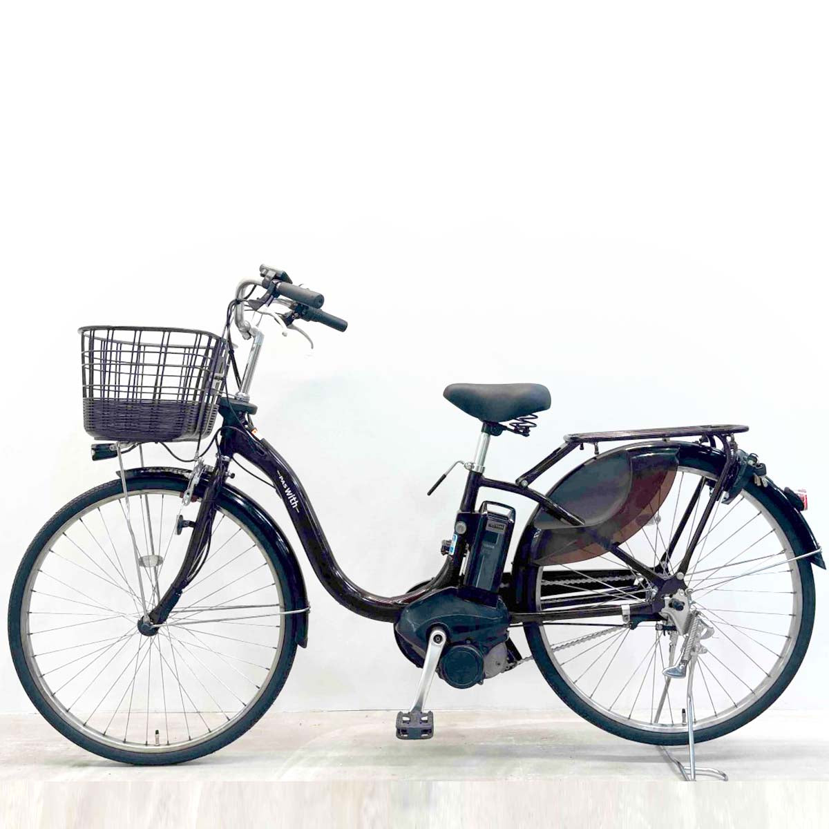 中古電動自転車 ヤマハ PAS ウィズ ブラウン 26インチ YL008