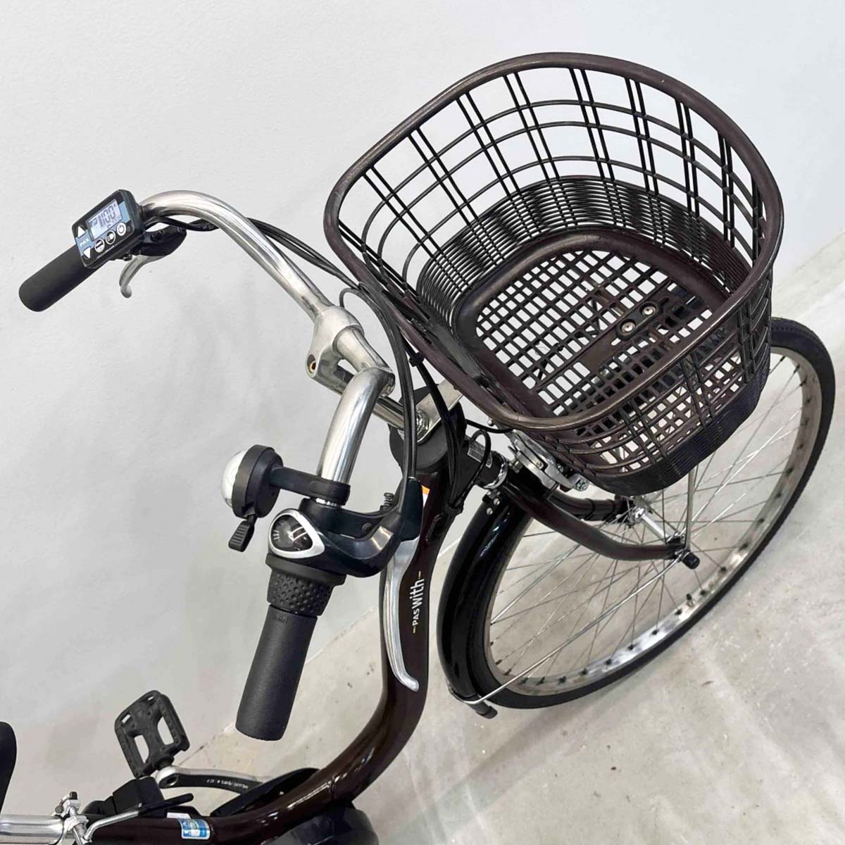 中古電動自転車 ヤマハ PAS ウィズ ブラウン 26インチ YL008