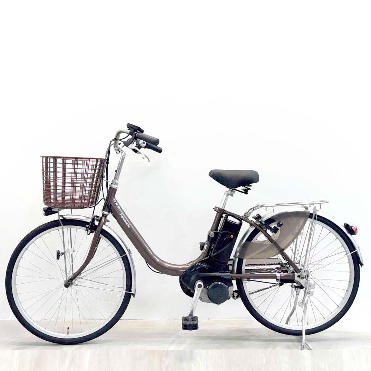 中古電動自転車 パナソニック ビビ ライトU ブラウン 24インチ YL010