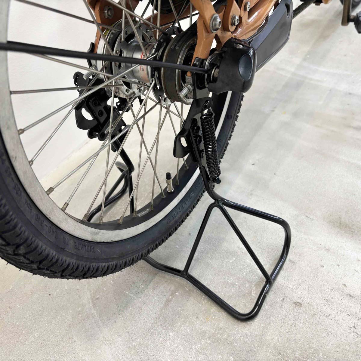 中古電動自転車 ブリヂストン ビッケモブdd オレンジ 24×20インチ YL021
