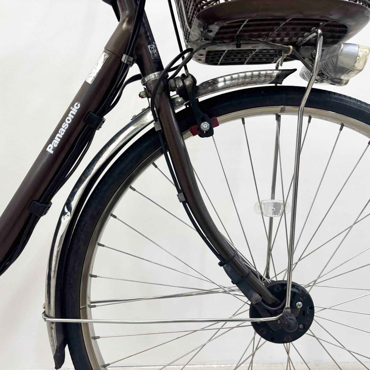 中古電動自転車 パナソニック ビビDX ブラウン 26インチ YL034