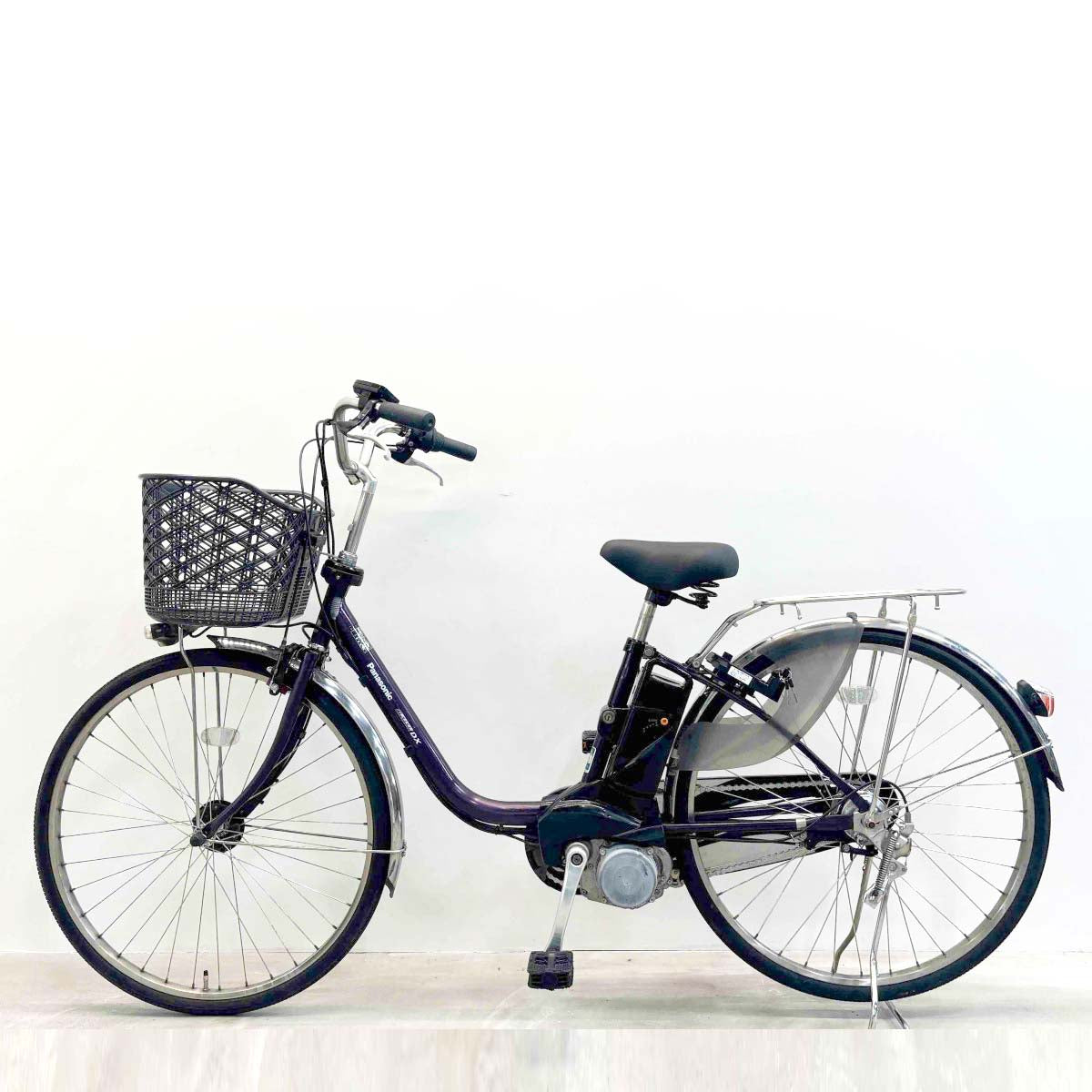 中古電動自転車 パナソニック ビビDX パープル 26インチ YL035
