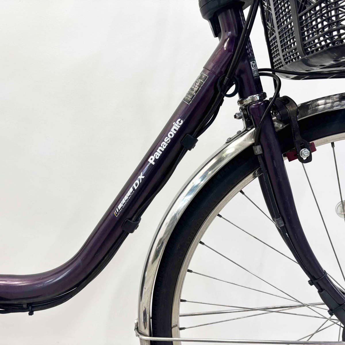 中古電動自転車 パナソニック ビビDX パープル 26インチ YL035