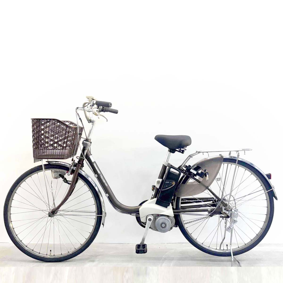 中古電動自転車 パナソニック ビビDX ブラウン 26インチ YL039