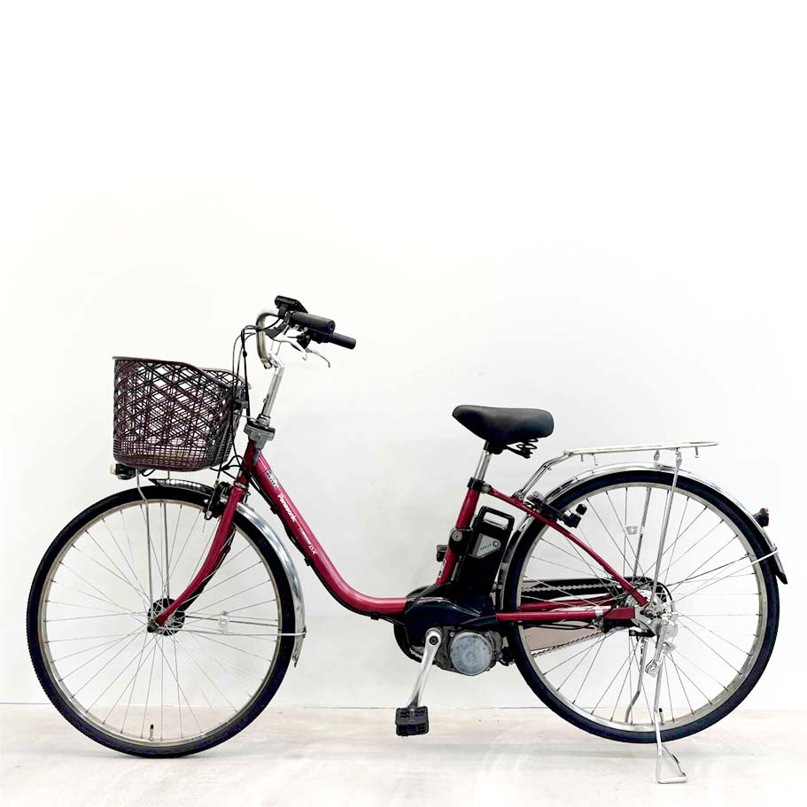 中古電動自転車 パナソニック ビビDX レッド 26インチ YL042
