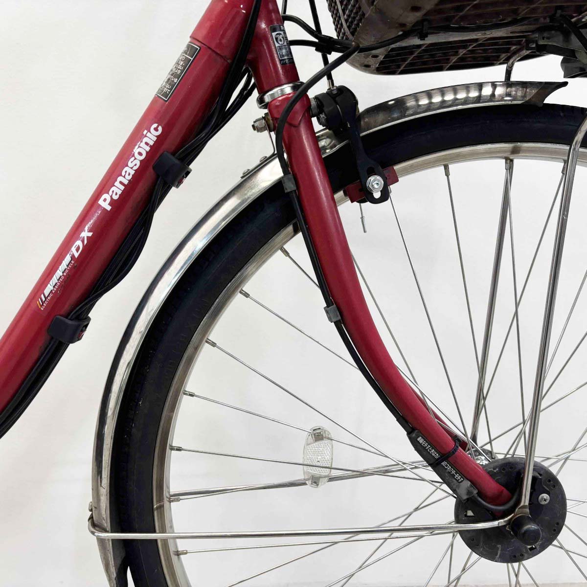 中古電動自転車 パナソニック ビビDX レッド 26インチ YL042