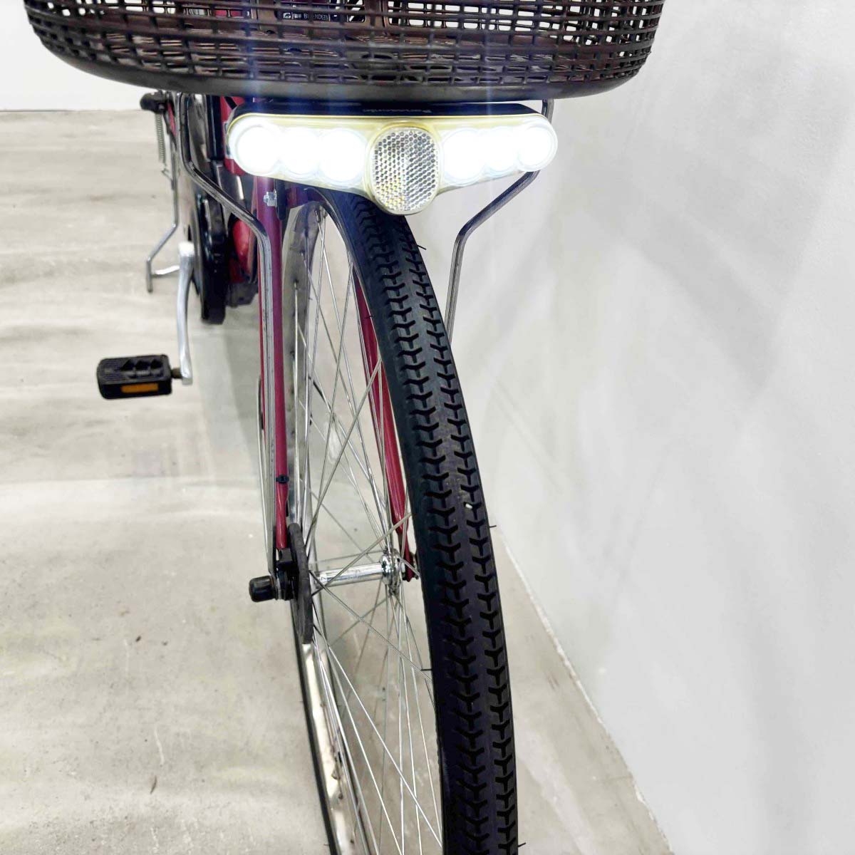 中古電動自転車 パナソニック ビビDX レッド 26インチ YL042