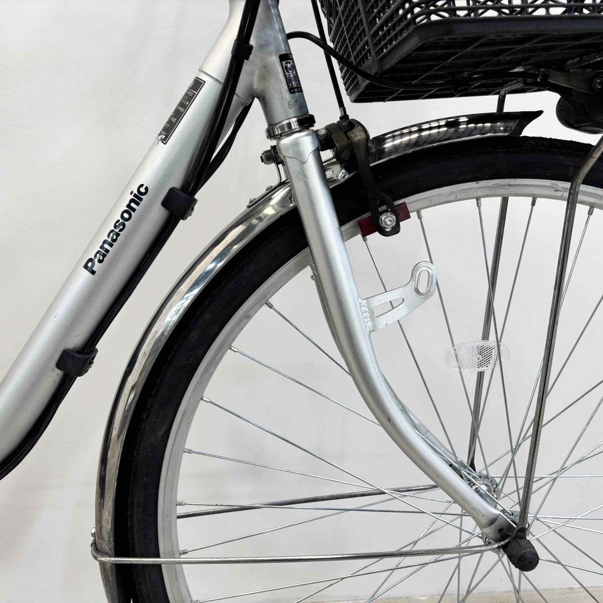 中古電動自転車 パナソニック ビビTX シルバー 26インチ YL043