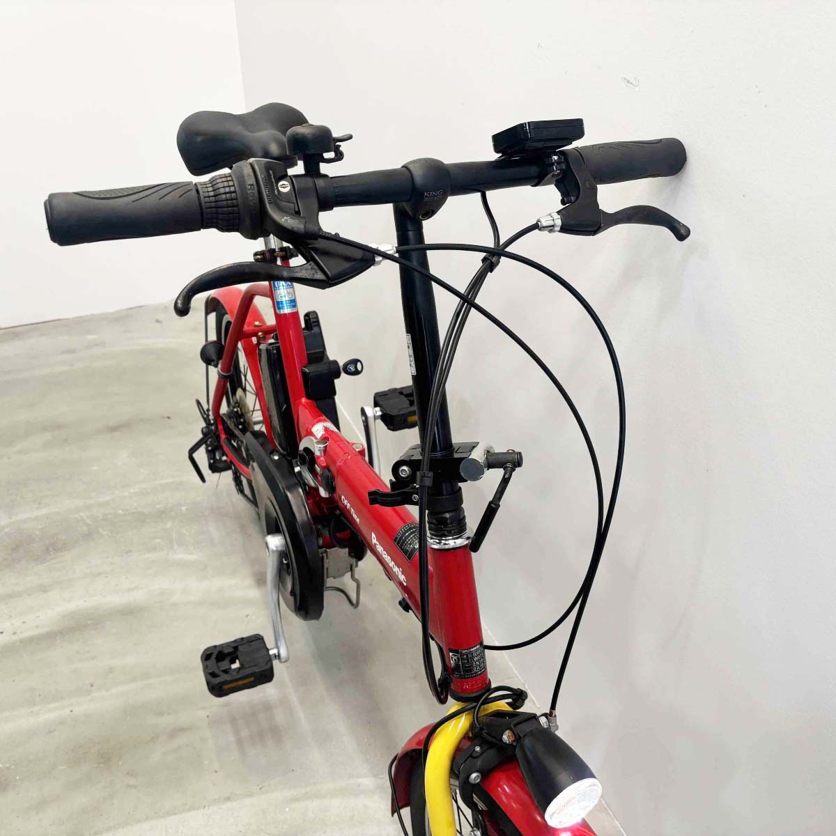 中古電動自転車 パナソニック オフタイム レッド 18×20インチ YL048