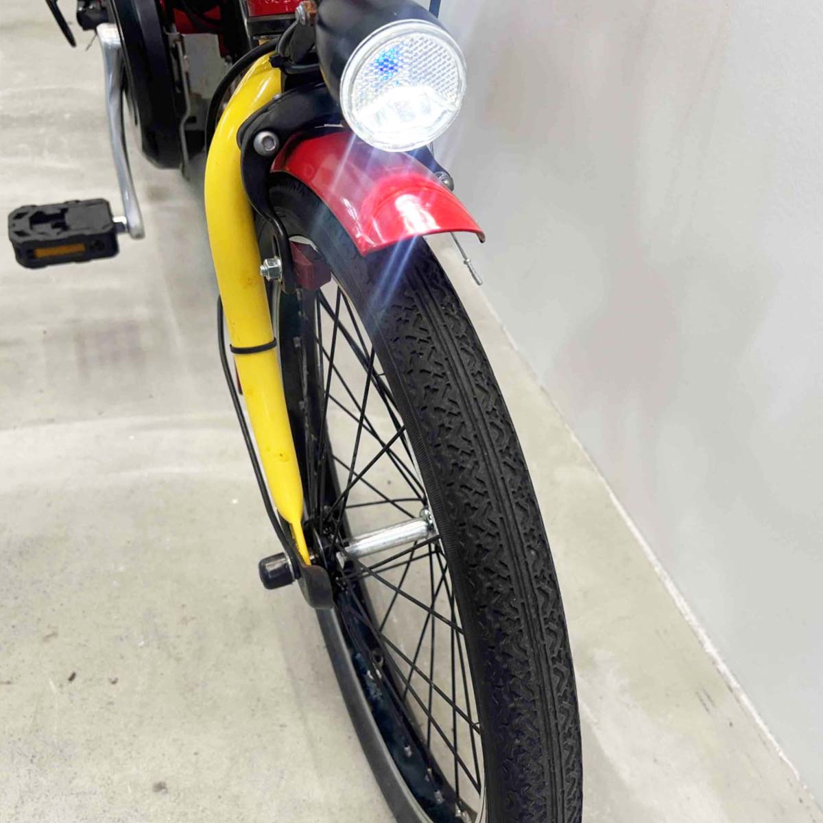 中古電動自転車 パナソニック オフタイム レッド 18×20インチ YL048