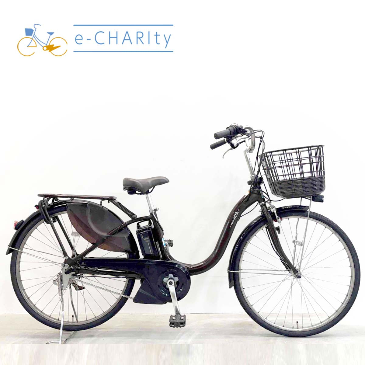 中古電動自転車 ヤマハ PAS ウィズ ブラウン 26インチ YL054