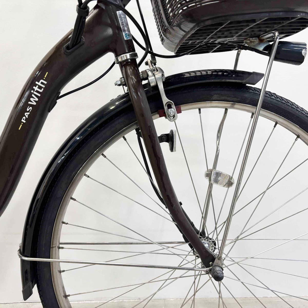 中古電動自転車 ヤマハ PAS ウィズ ブラウン 26インチ YL054