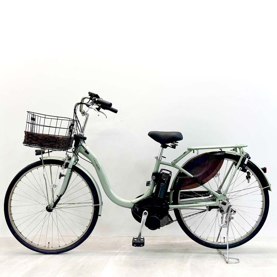 中古電動自転車 ヤマハ PAS ウィズDX グリーン 26インチ YL062