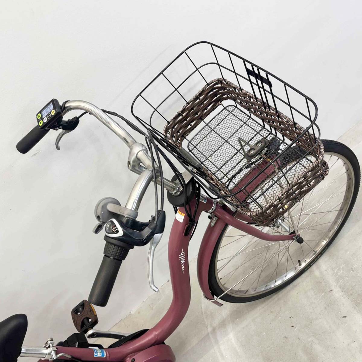 中古電動自転車 ヤマハ PAS ウィズDX ピンク 26インチ YL069