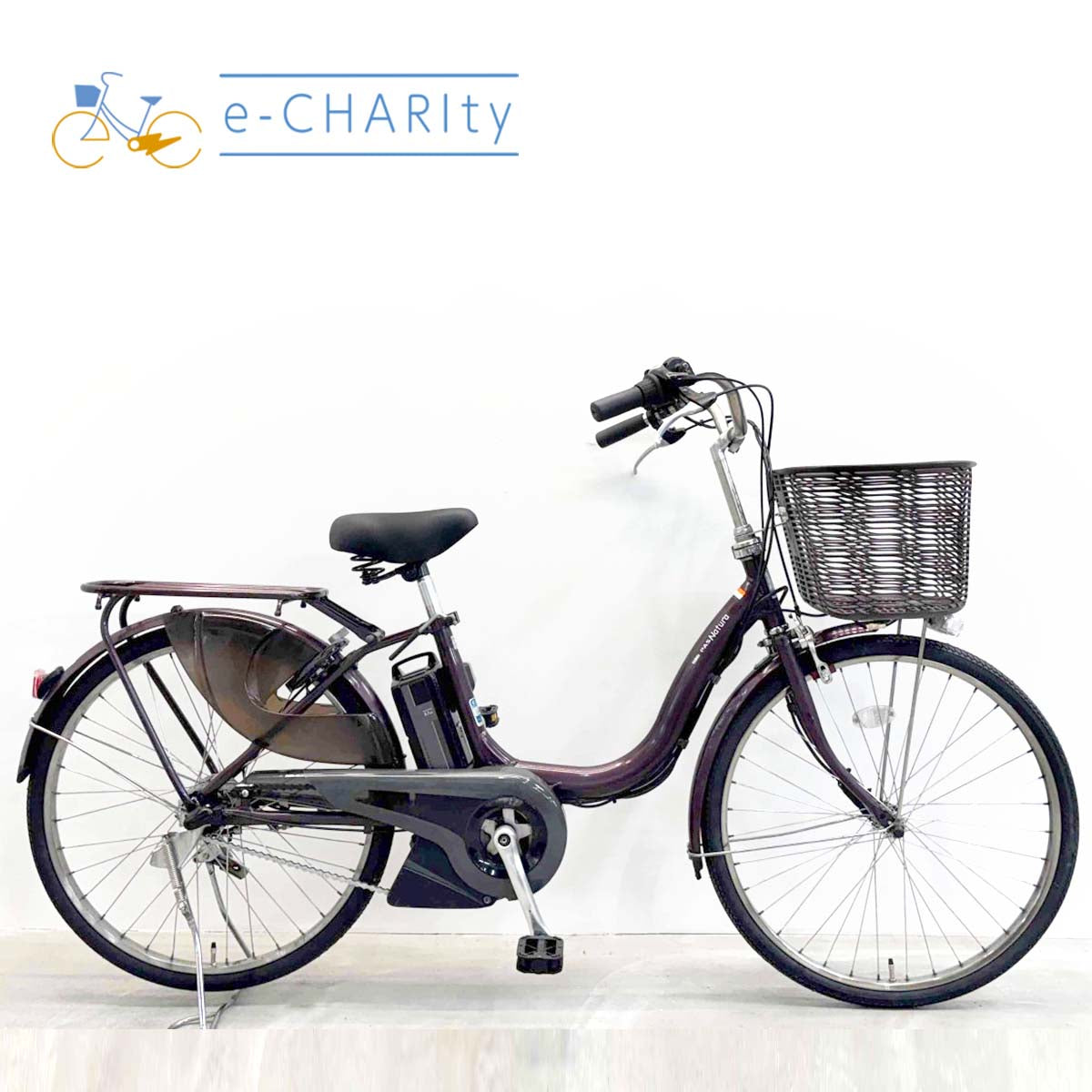 中古電動自転車 ヤマハ PAS ナチュラL DX パープル 24インチ YL072