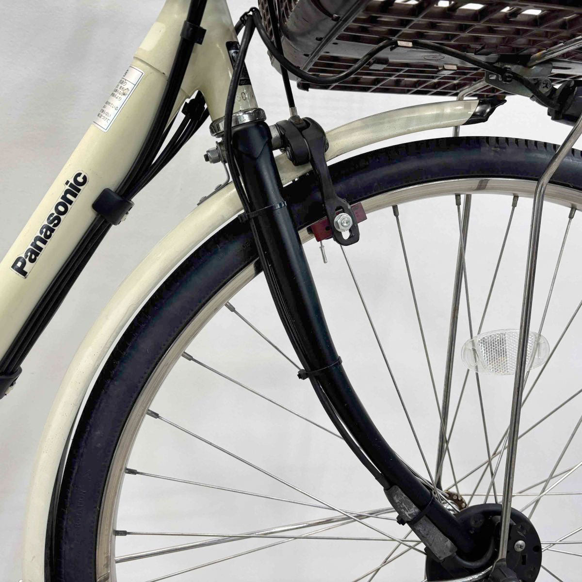 中古電動自転車 パナソニック ビビ スタイルDX ホワイト 26インチ YL079