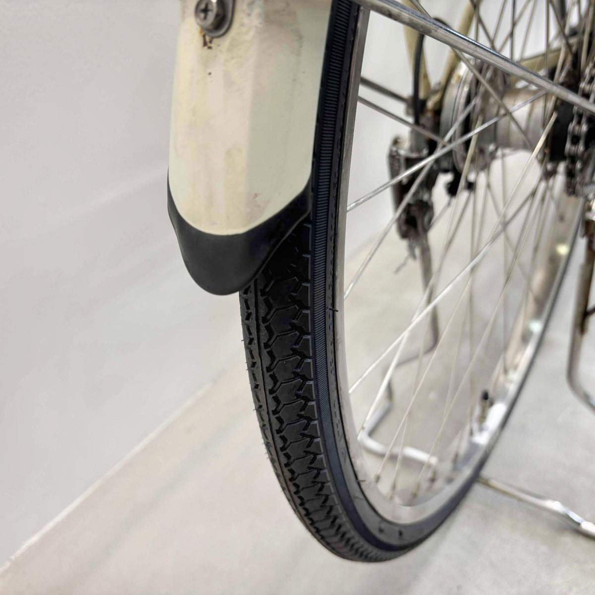 中古電動自転車 パナソニック ビビ スタイルDX ホワイト 26インチ YL079