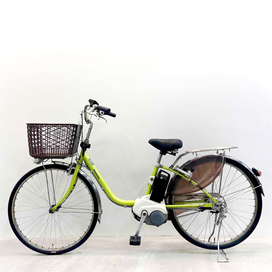 中古電動自転車 パナソニック ビビDX グリーン 26インチ YL084